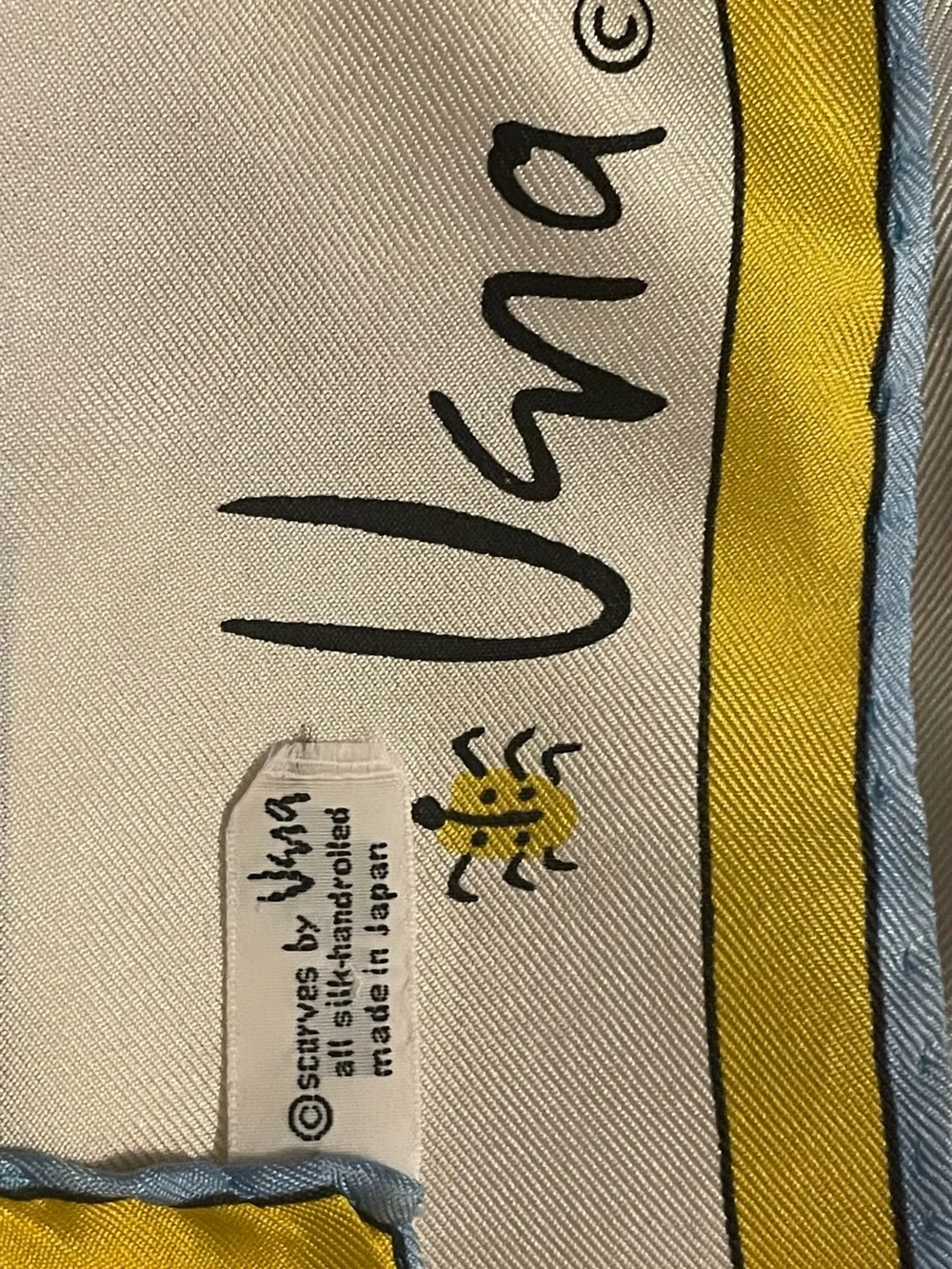 Vintage Vera Silk Scarf 22 In Sq Poor to Fair Condition Ladybug